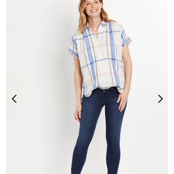 Side Panel Skinny Leg Maternity Ankle Pants - Dark Wash and Black XL bundle - Picture 11 of 12